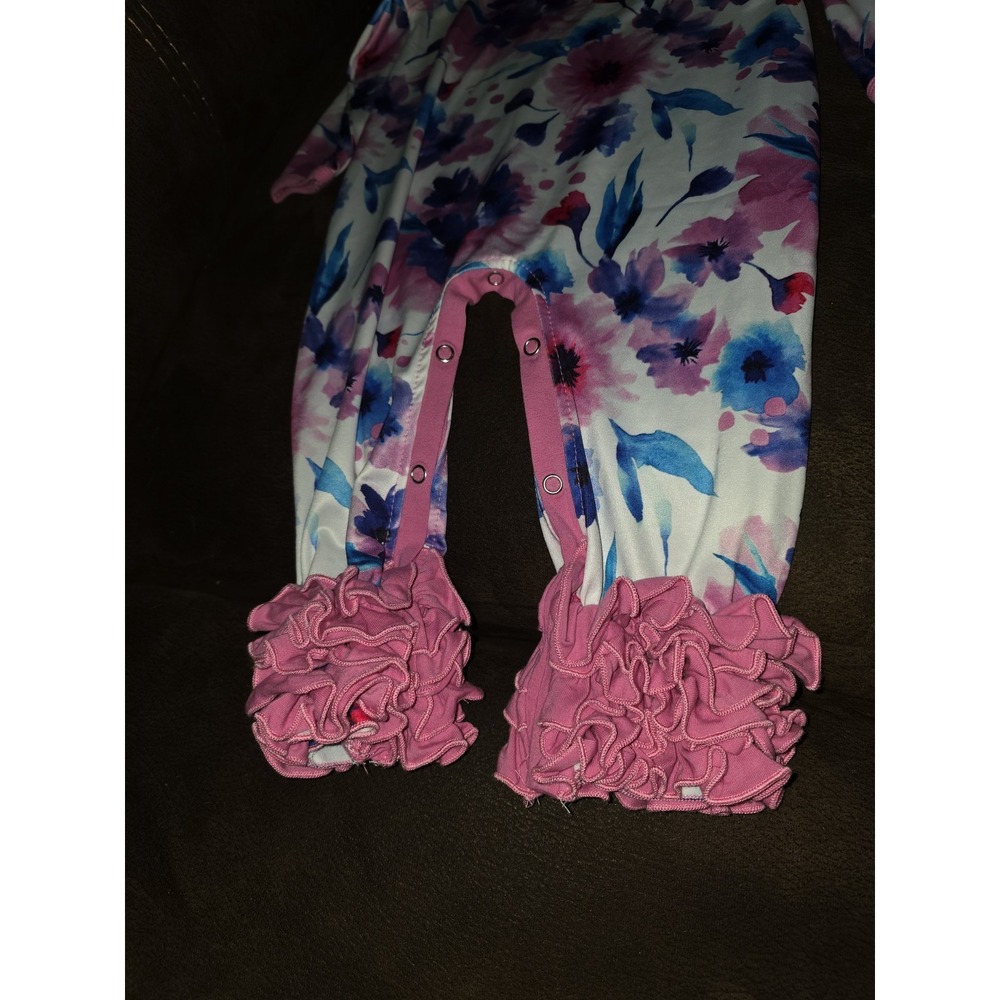 Marie nicole spring floral Easter‎ romper size 12 18 months - Picture 3 of 4